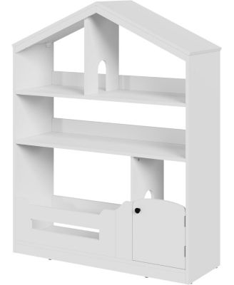 Kids Bookshelf and Toy Storage, Wooden Kids Bookcase