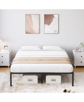 10 Inch Queen Bed Frame No Box Spring Needed, Heavy Duty Metal Platform Bed Frame Queen Size for Bedroom Easy Assembly, Noise Free, Black, Queen