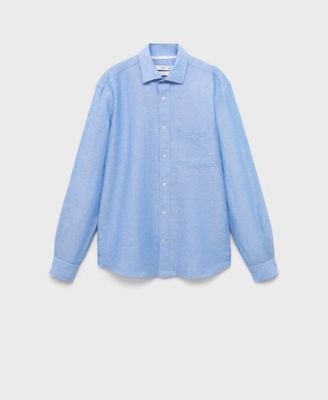 MANGO - Men's Pocket Linen Shirt