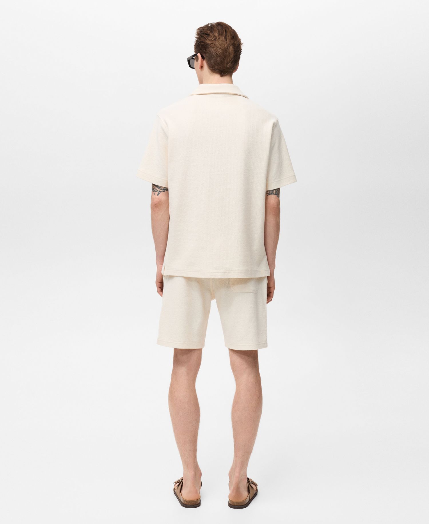 Men's Regular-Fit Textured Polo Shirt