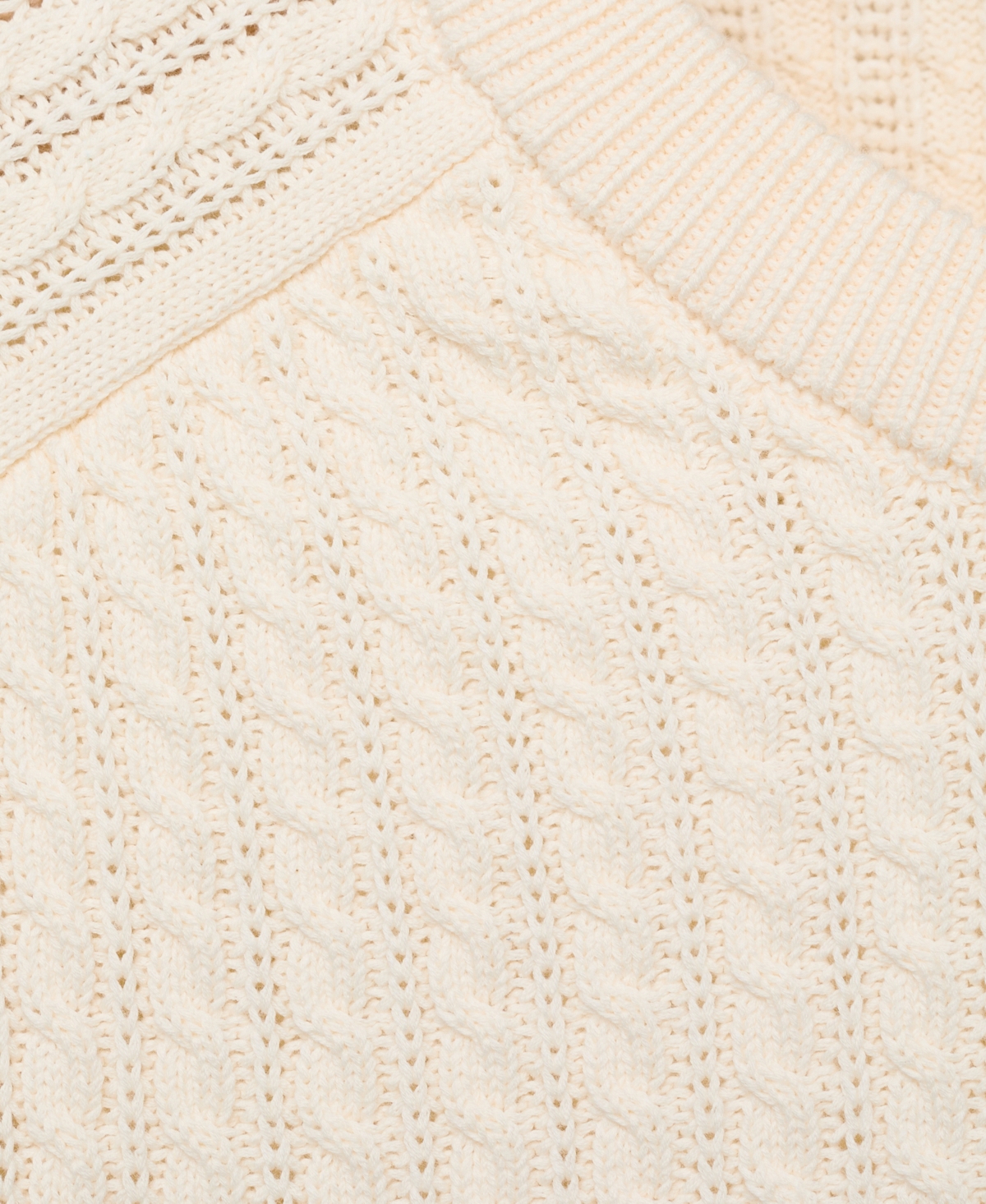 Mango Men's Cotton Braided Sweater