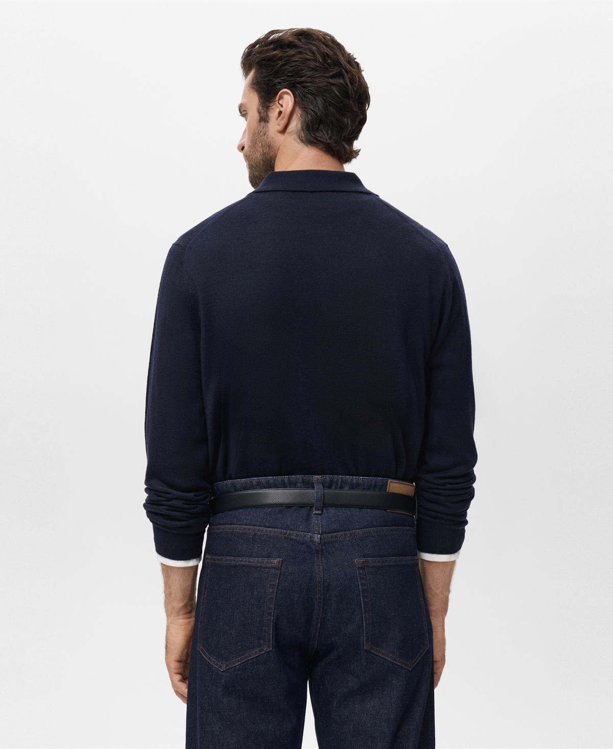 Mango Men's Merino Wool Cardigan In Blue