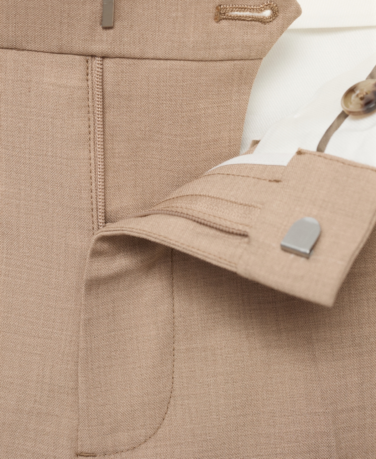 Mango Paris Slim Fit Suit Pants In Neutral