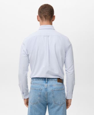 MANGO Men's Cotton Kodak Striped Shirt