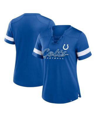 Fanatics - Women's Royal Indianapolis Colts Play Script Lace-Up T-Shirt