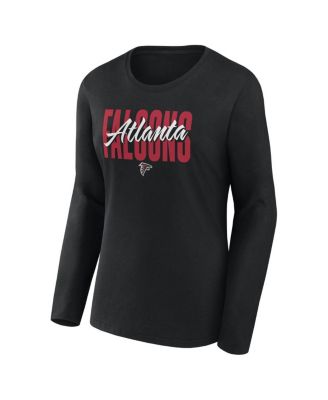 Women's Black Atlanta Falcons Grip Long Sleeve T-Shirt
