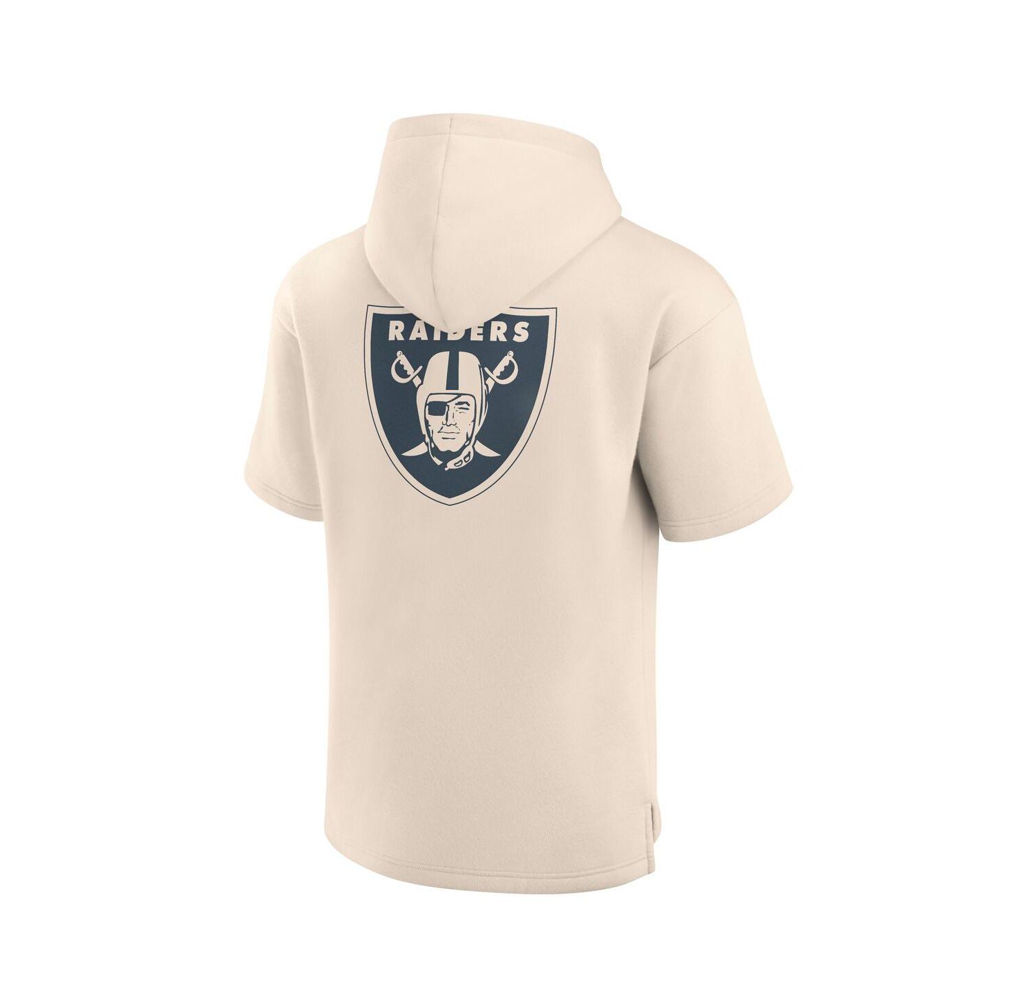 Men's Cream Las Vegas Raiders Elements Future Ground Lettering Short Sleeve Pullover Hoodie