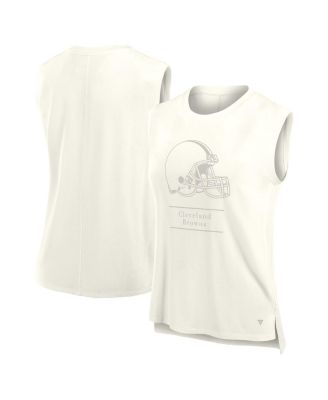 Fanatics - Women's Cream Cleveland Browns Studio Embrace Tank Top