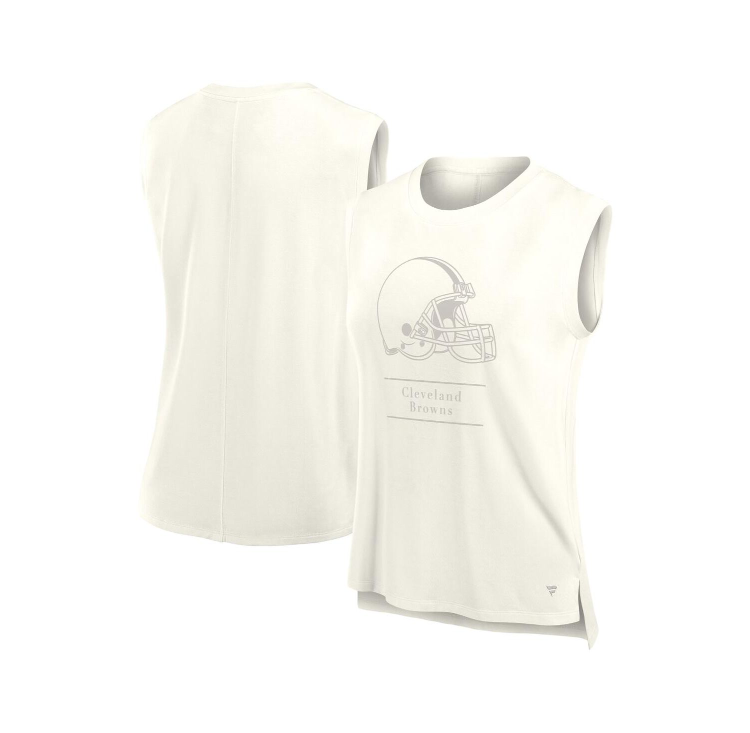 Women's Cream Cleveland Browns Studio Embrace Tank Top