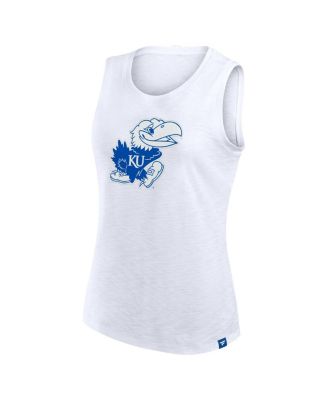 Women's White Kansas Jayhawks Activate Slub Tank Top