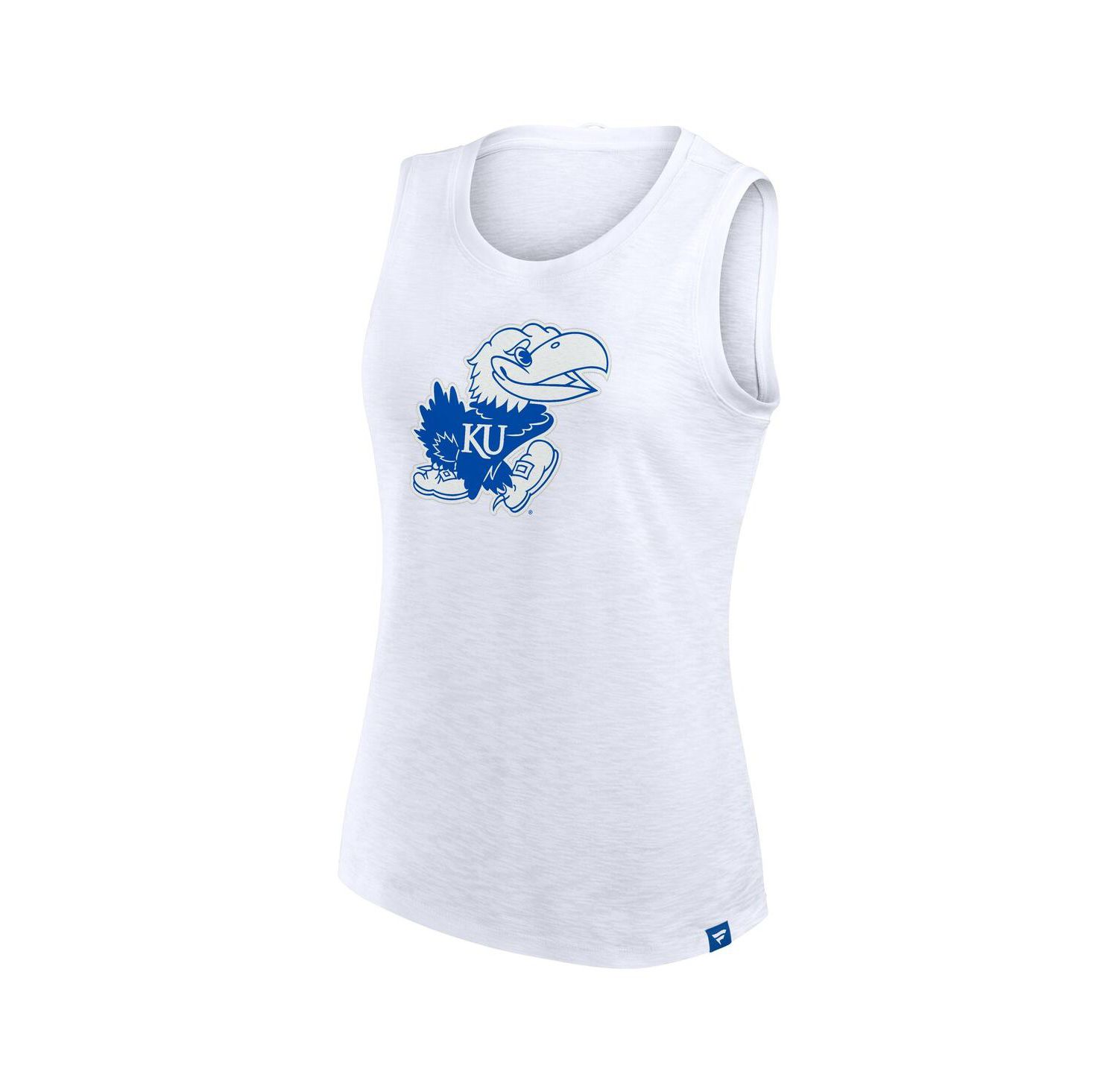 Women's White Kansas Jayhawks Activate Slub Tank Top