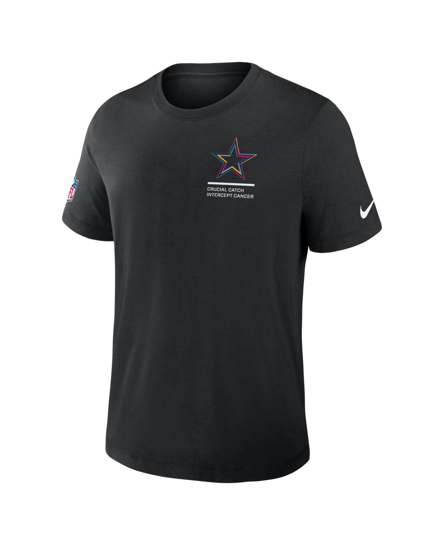 Men's Black Dallas Cowboys 2025 NFL Crucial Catch Tri-Blend Dri-FIT T-Shirt