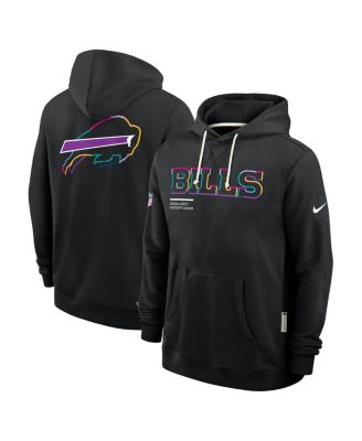 Men's Black Buffalo Bills 2025 NFL Crucial Catch Sideline Standard Issue Dri-FIT Hoodie