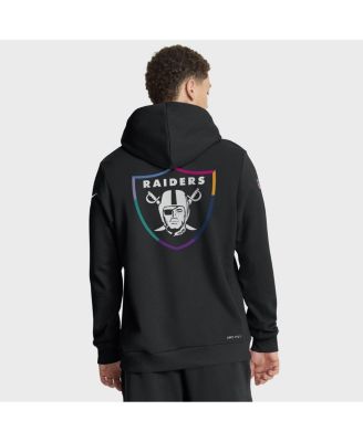Men's Black Las Vegas Raiders 2025 NFL Crucial Catch Sideline Standard Issue Dri-FIT Hoodie