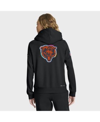 Women's Black Chicago Bears 2025 NFL Crucial Catch Sideline Standard Issue Dri-FIT Hoodie