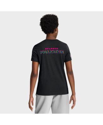 Women's Black Atlanta Falcons 2025 NFL Crucial Catch Tri-Blend Dri-FIT T-Shirt