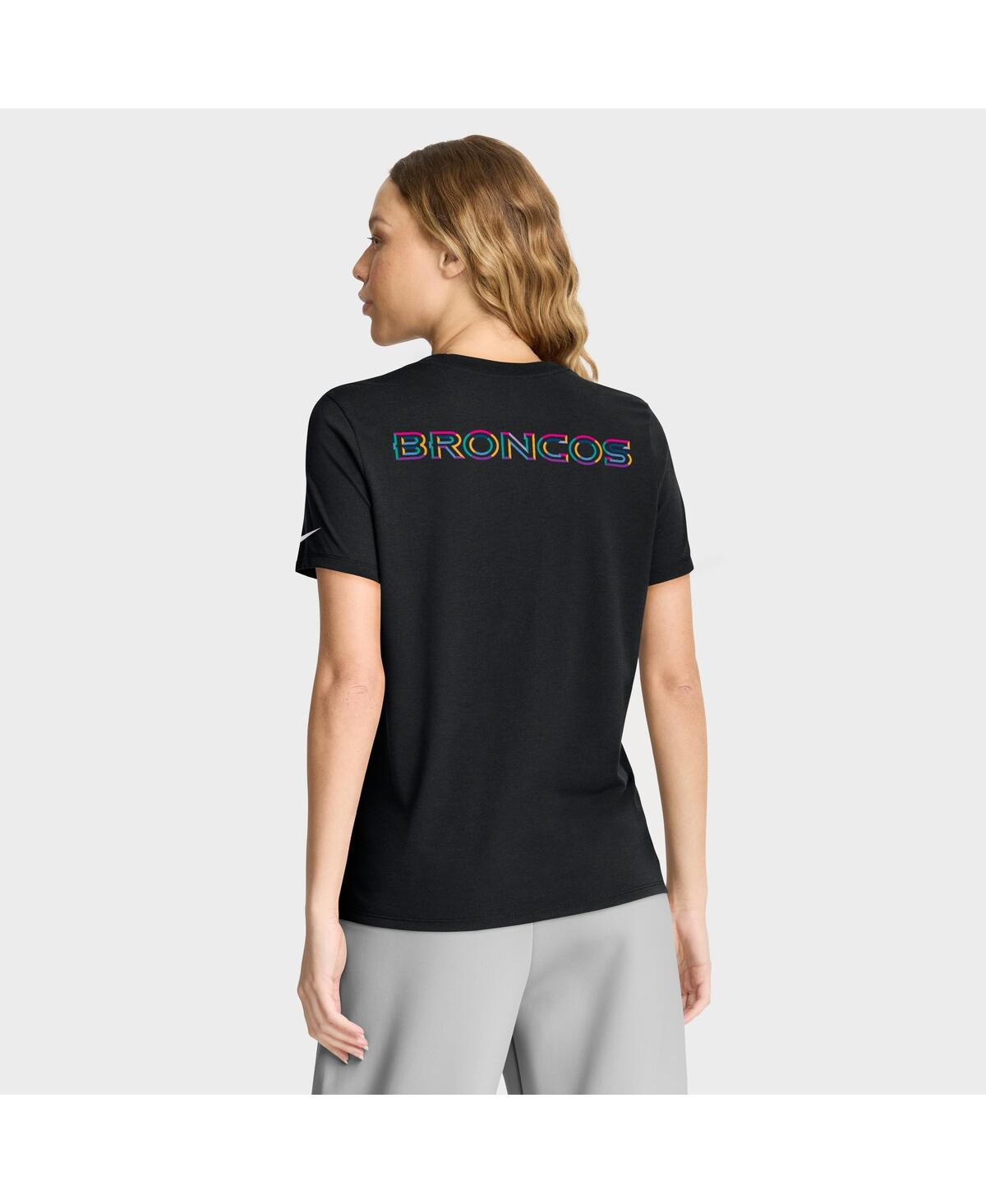 Nike Denver Broncos Crucial Catch  Women's Dri-fit Nfl T-shirt In Black