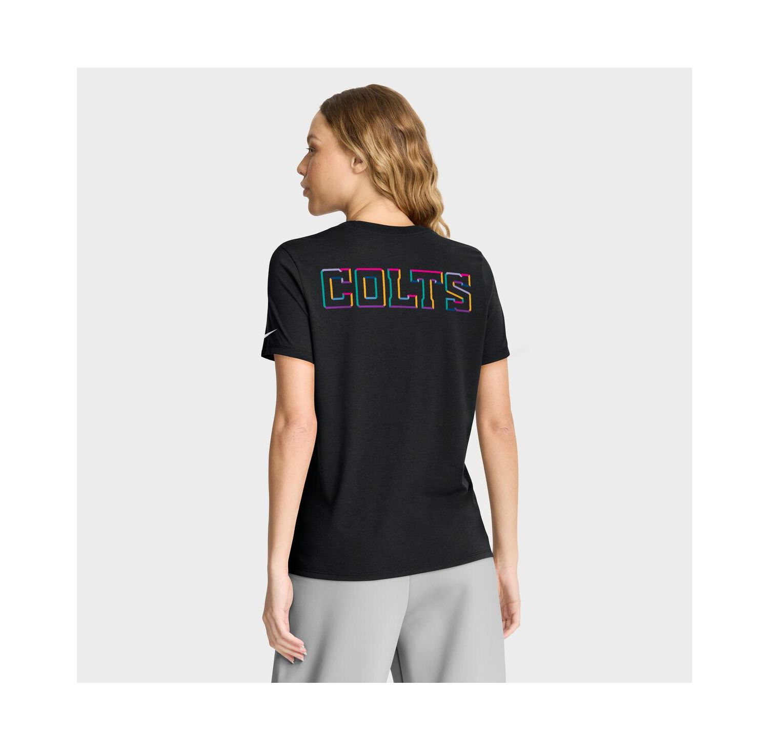 Women's Black Indianapolis Colts 2025 NFL Crucial Catch Tri-Blend Dri-FIT T-Shirt