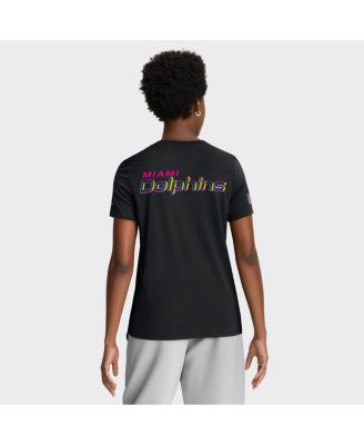 Women's Black Miami Dolphins 2025 NFL Crucial Catch Tri-Blend Dri-FIT T-Shirt