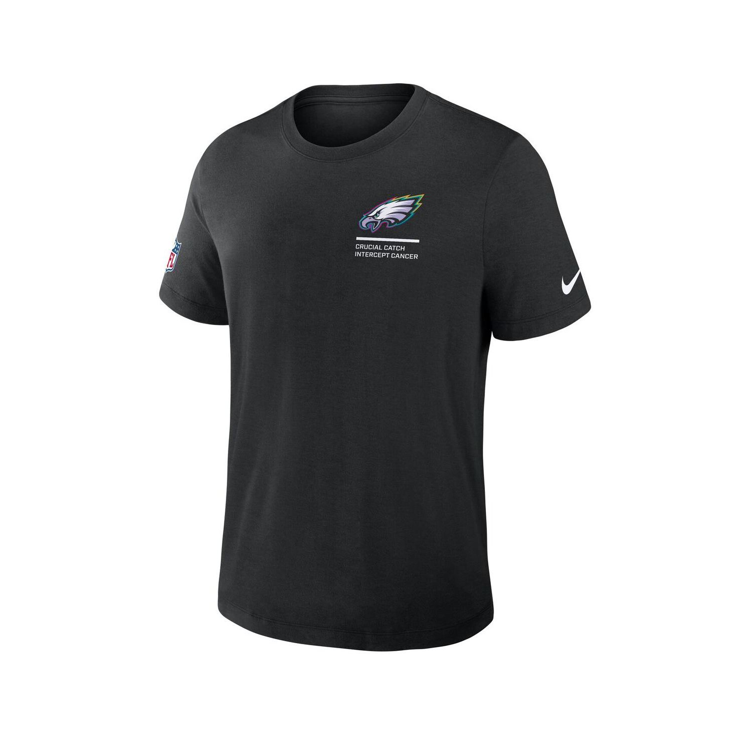 Men's Black Philadelphia Eagles Tall 2025 NFL Crucial Catch Tri-Blend Dri-FIT T-Shirt