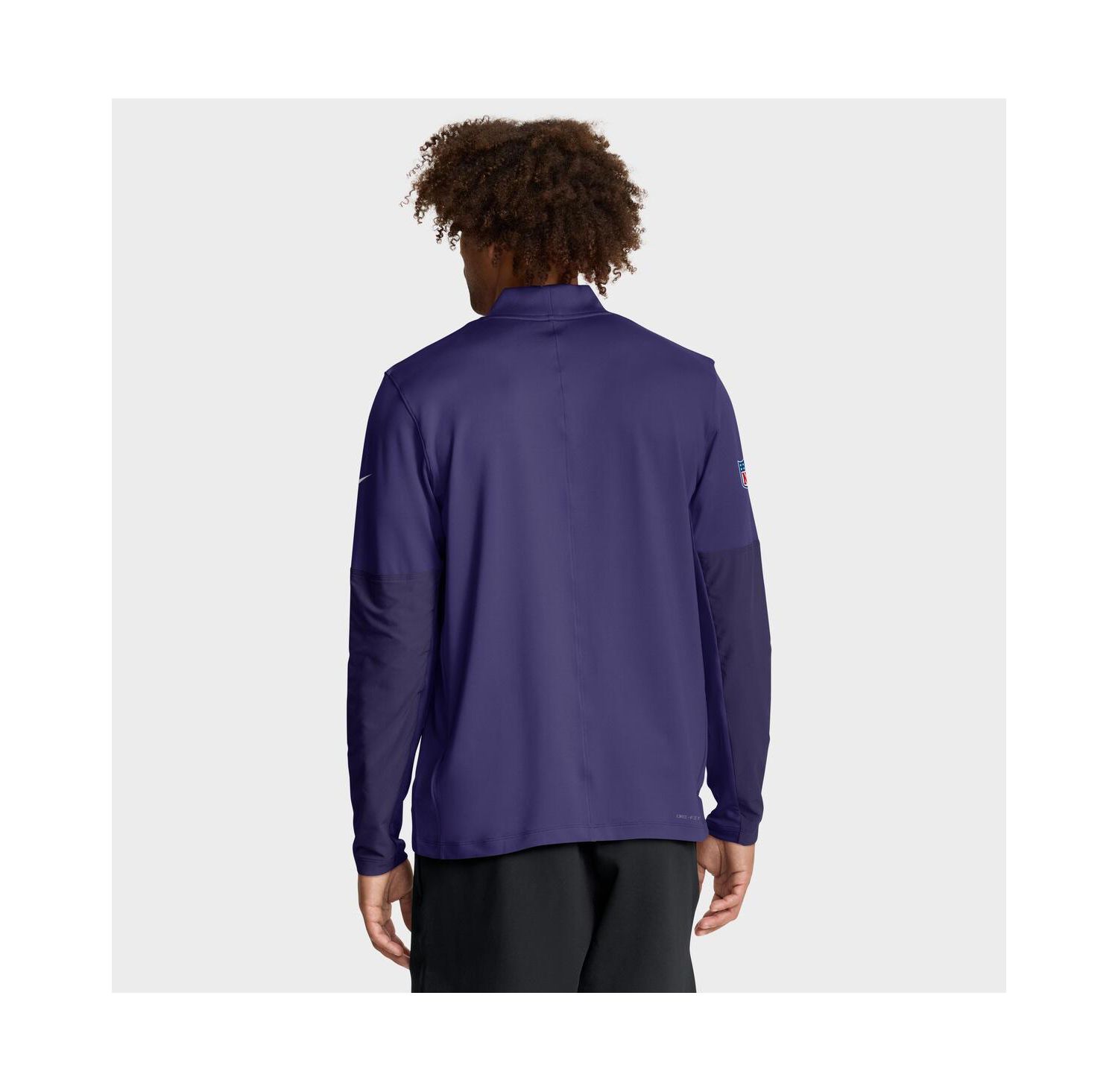 Men's Purple Baltimore Ravens Sideline Dri-FIT Half-Zip Pullover Sweatshirt