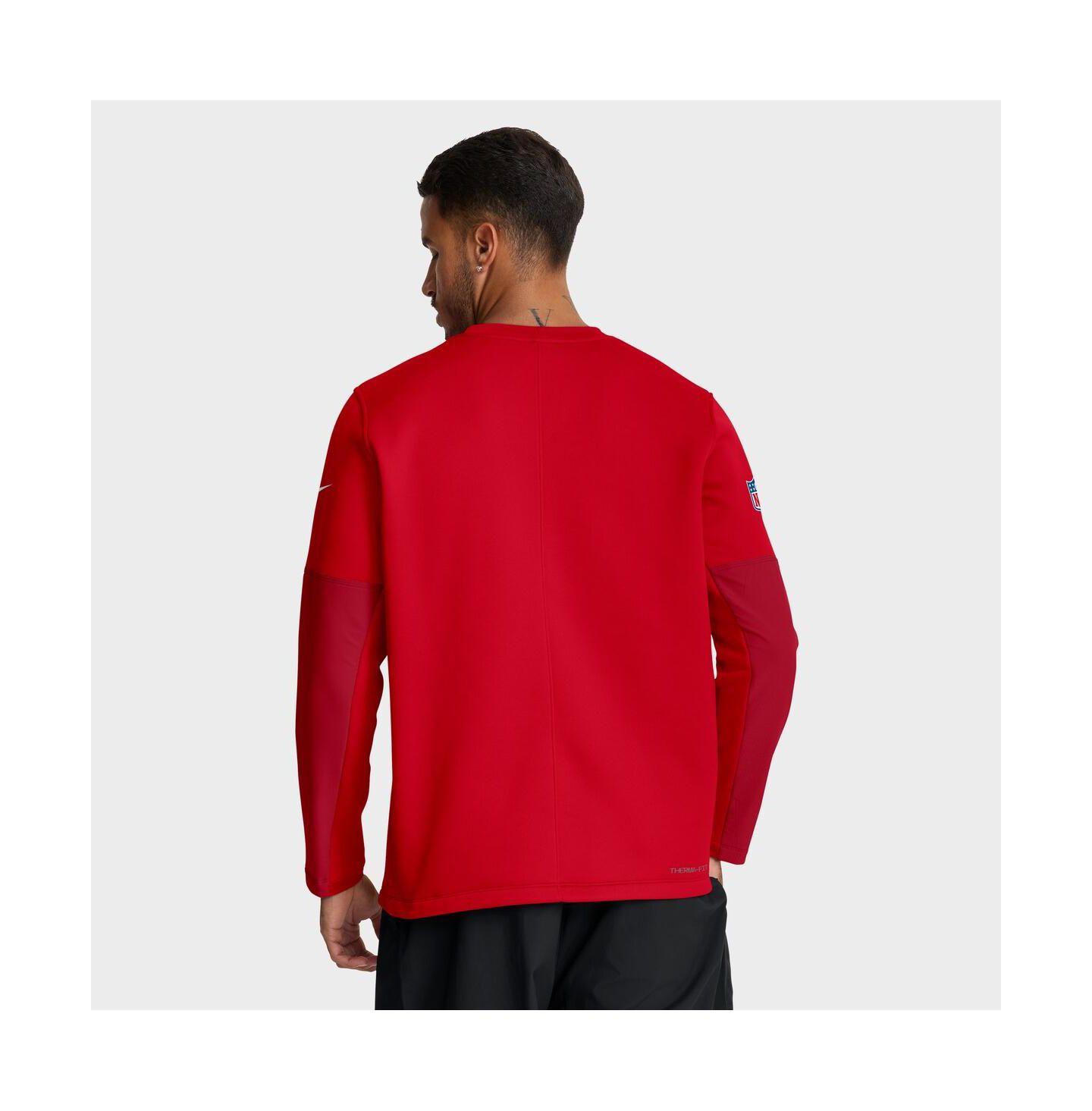Мужская футболка Nike Red Kansas City Chiefs Sideline Scripted to Win Performance Long Sleeve — фото 2