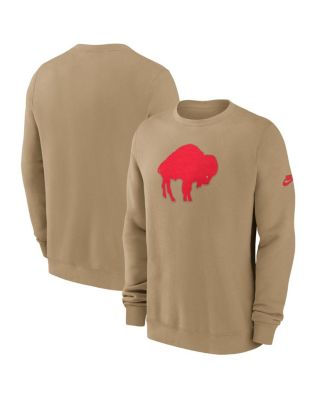 Nike - Men's Tan Buffalo Bills Swing Pass Rewind Club Pullover Sweatshirt