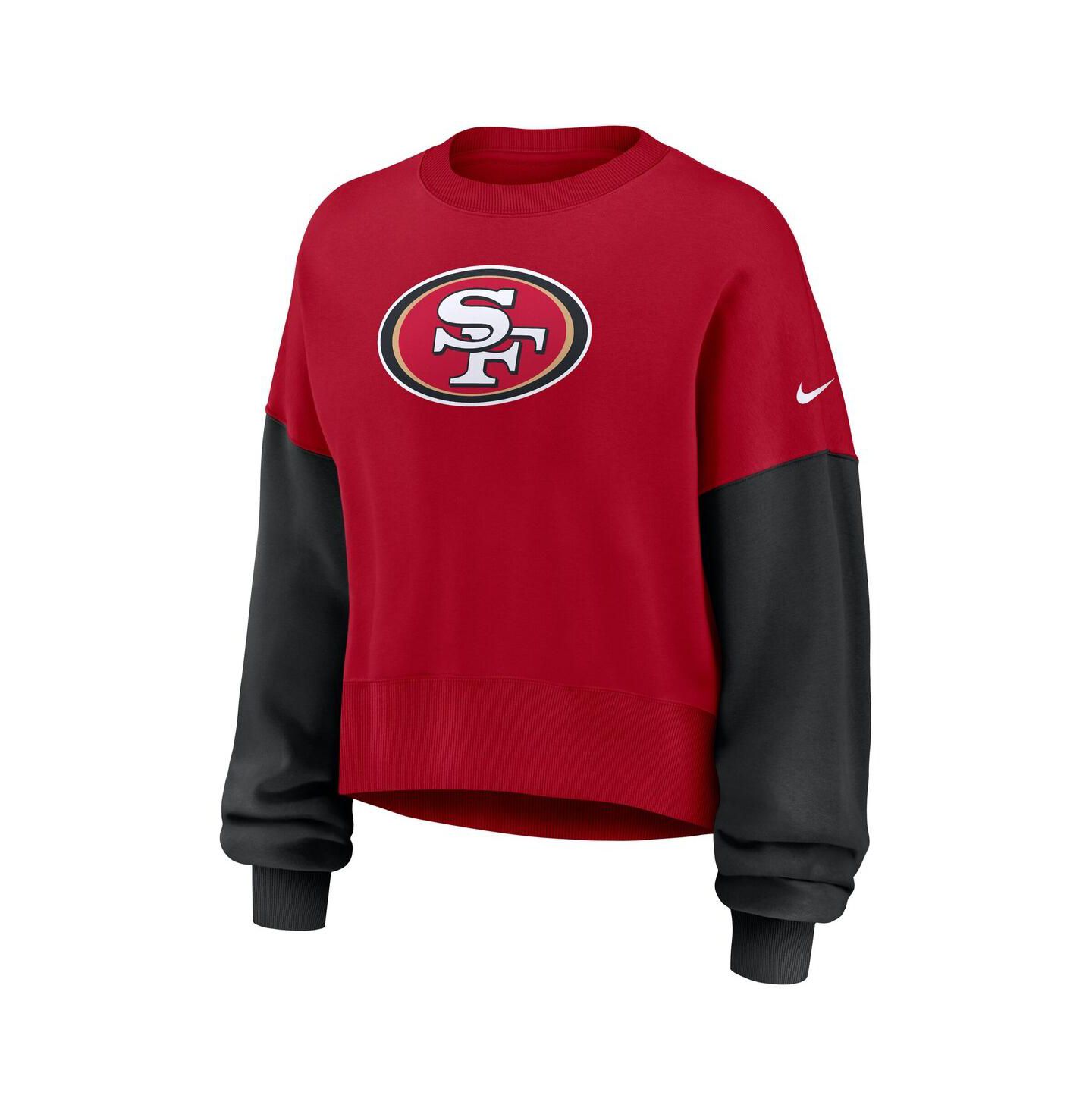 Женский свитшот Nike San Francisco 49ers оверсайз в стиле колорблок, Scarlet — фото 4