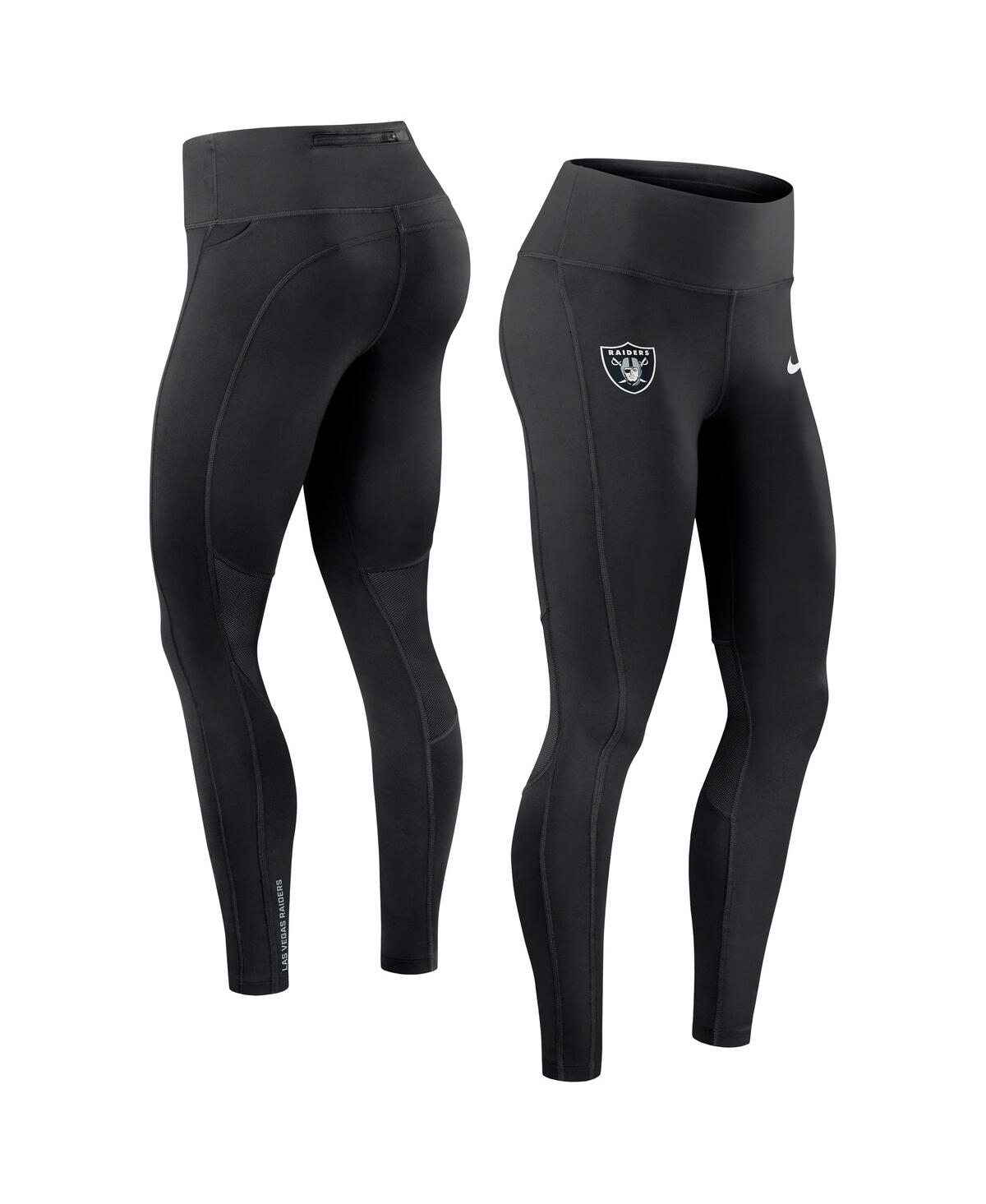 Nike Women's Black Las Vegas Raiders Primetime Epic Fast Dri-fit Leggings In Black