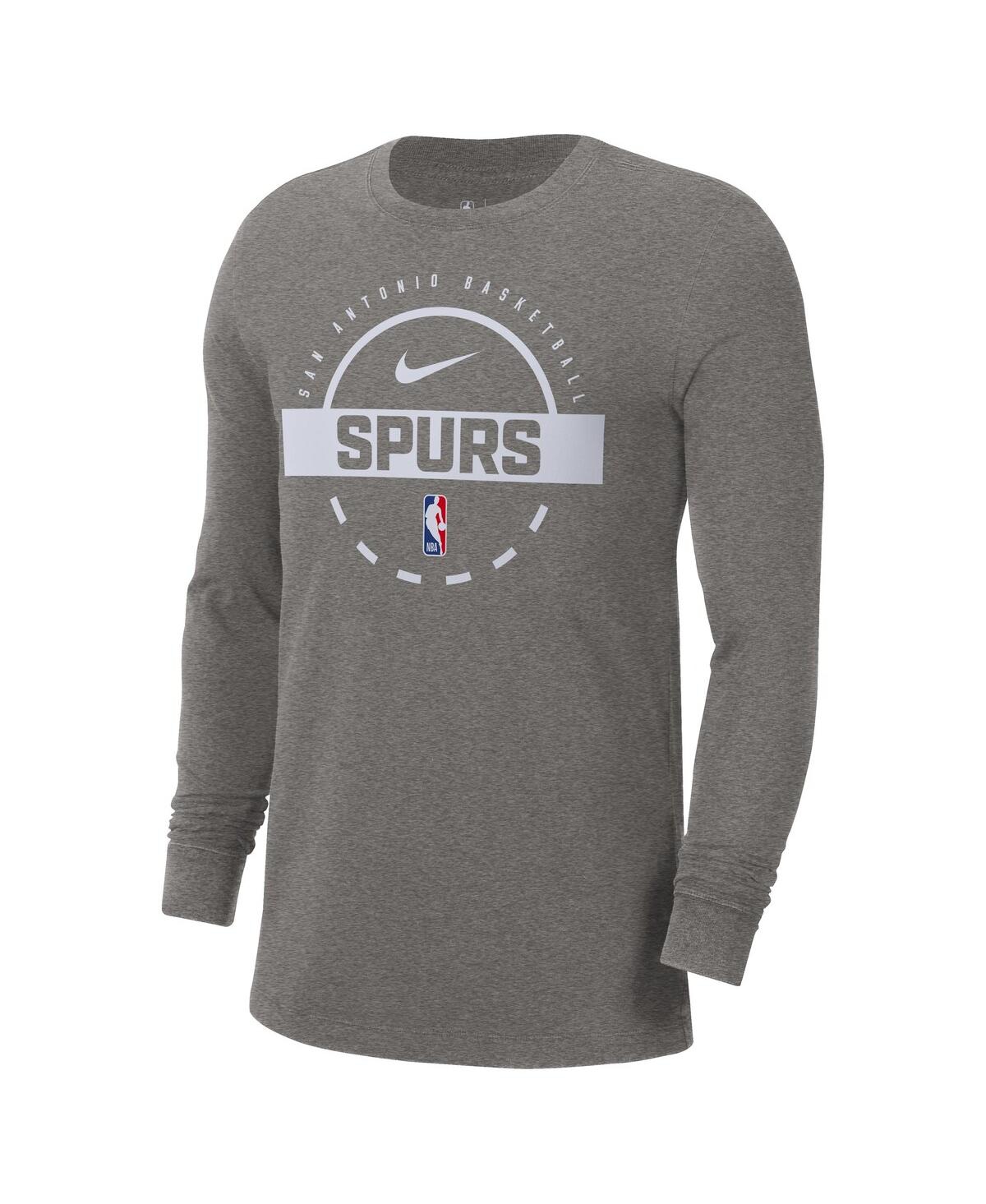 Nike San Antonio Spurs  Men's Nba Practice Long-sleeve T-shirt In Gray