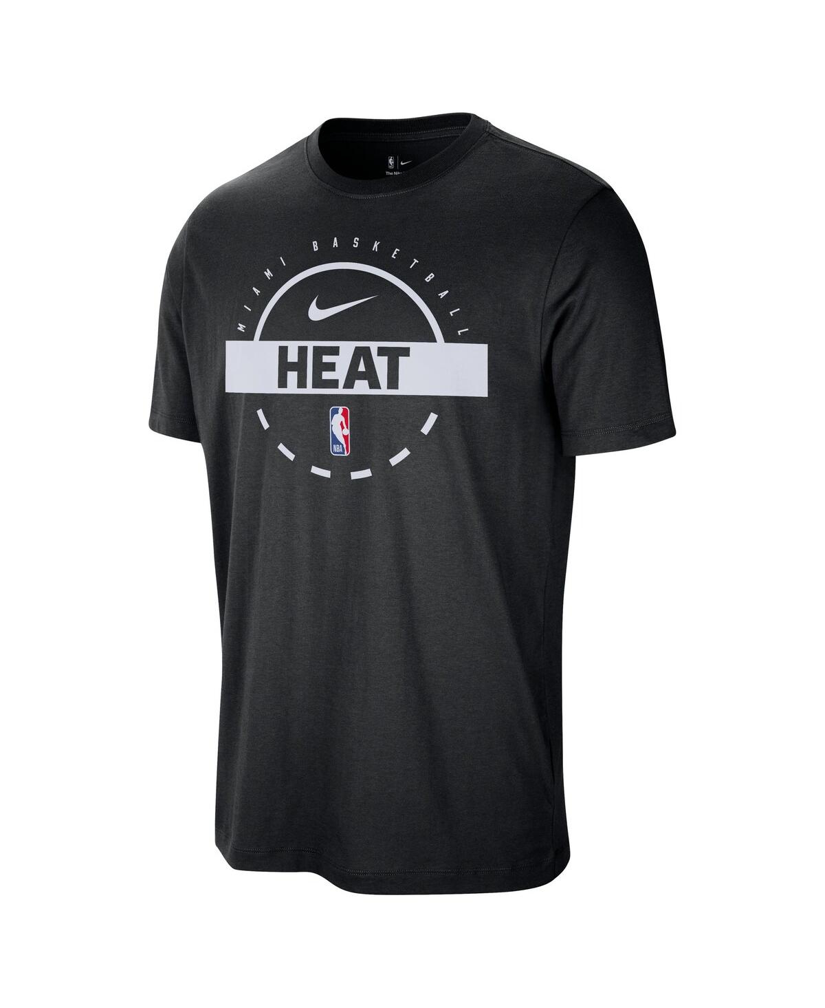 Nike Men's Black Miami Heat Authentic Practice T-shirt In Black