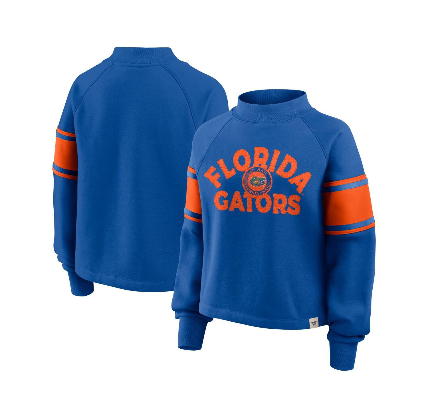 Women's Royal Florida Gators Oversized Hometown Premium Punt Coverage Raglan Pullover Sweatshirt