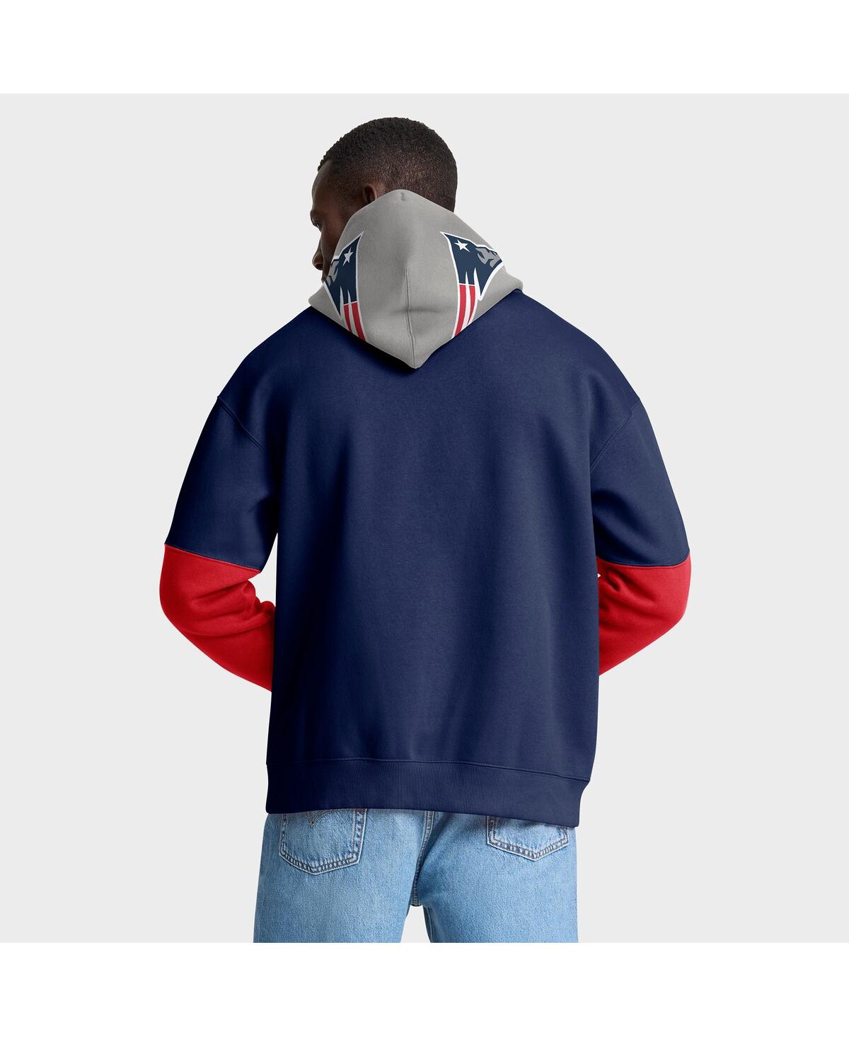 Fanatics Men's Navy New England Patriots Helmet Pullover Hoodie In Blue