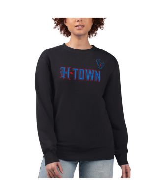 G-III 4Her by Carl Banks - Women's Black Houston Texans H-Town Fleece Pullover Sweatshirt
