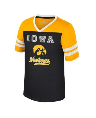 Big Girls Black Iowa Hawkeyes Princess Bubblegum Bling T-Shirt