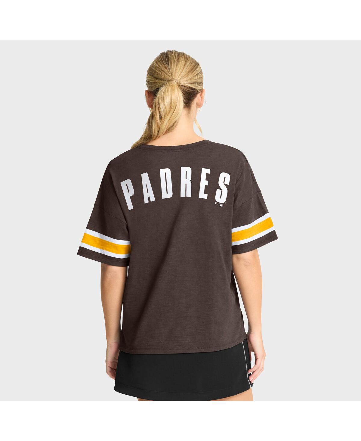 Fanatics Women's Brown San Diego Padres Curl Route T-shirt In Brown
