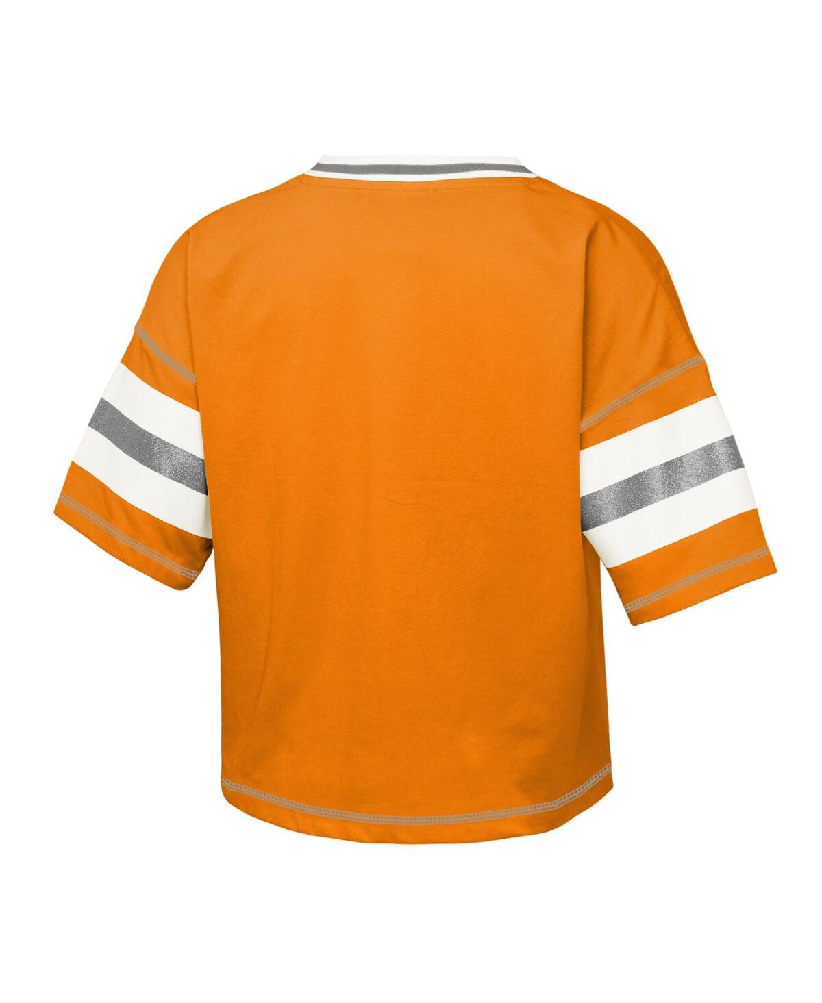 Outerstuff Big Girls Tennessee Orange Tennessee Volunteers Gridiron Jersey V-neck T-shirt In Orange