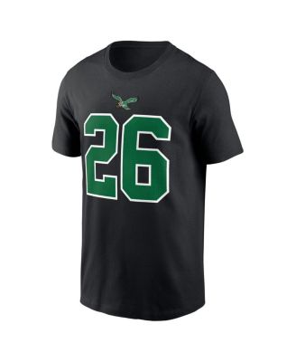 Men's Saquon Barkley Black Philadelphia Eagles Player Name Number T-Shirt