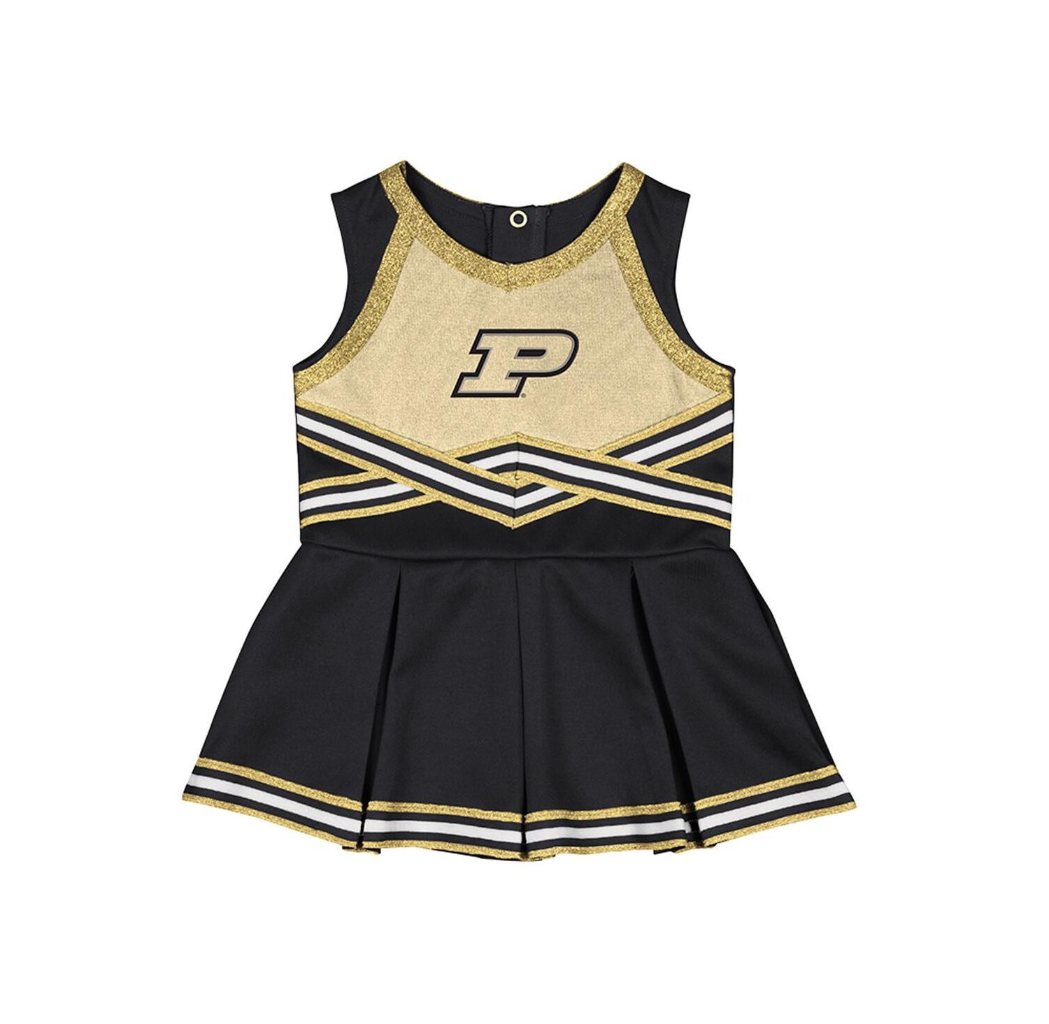 Girls Baby Boys and Girls Black Purdue Boilermakers Lollipop Park Cheer Dress