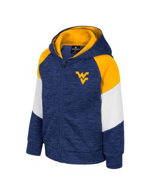 Toddler Navy West Virginia Mountaineers Spirit Hollow Full-Zip Hoodie