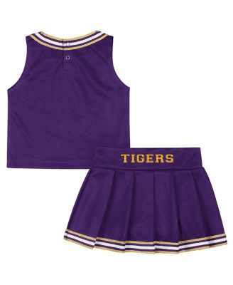 Girls Toddler 2-Piece Purple LSU Tigers Lollipop Park Cheer Set
