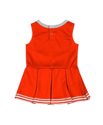 Girls Baby Boys and Girls Orange Clemson Tigers Lollipop Park Cheer Dress