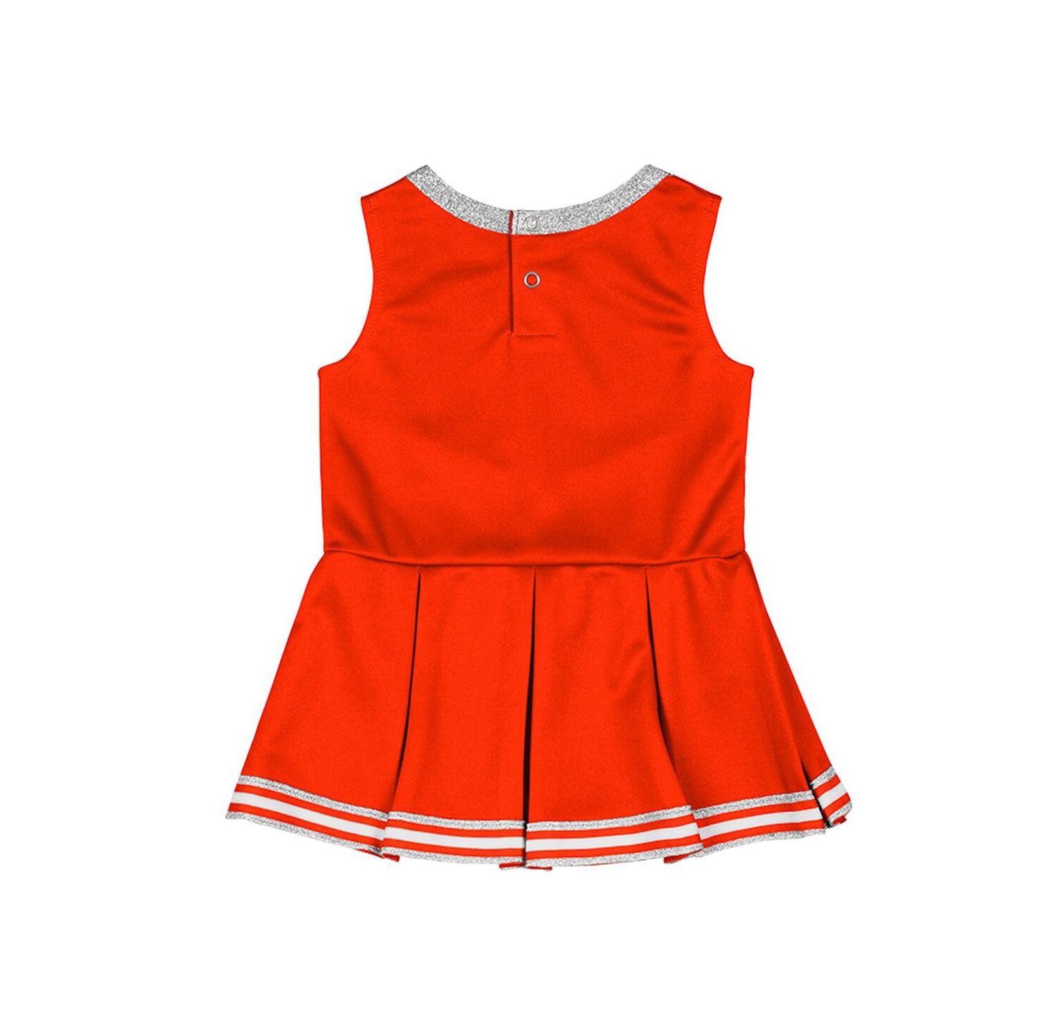 Girls Baby Boys and Girls Orange Clemson Tigers Lollipop Park Cheer Dress