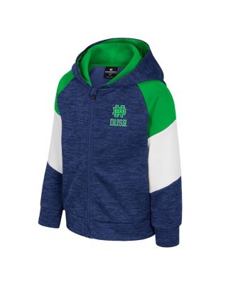 Toddler Navy Notre Dame Fighting Irish Spirit Hollow Full-Zip Hoodie