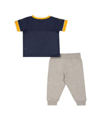 Baby Boys and Girls Newborn 2-Piece West Virginia Mountaineers Nothing but the Hits Football Set