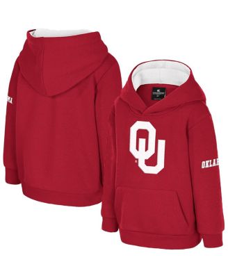 Colosseum - Toddler Crimson Oklahoma Sooners Big Logo Volume Fleece Pullover Hoodie
