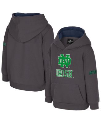 Colosseum - Toddler Charcoal Notre Dame Fighting Irish Big Logo Volume Fleece Pullover Hoodie