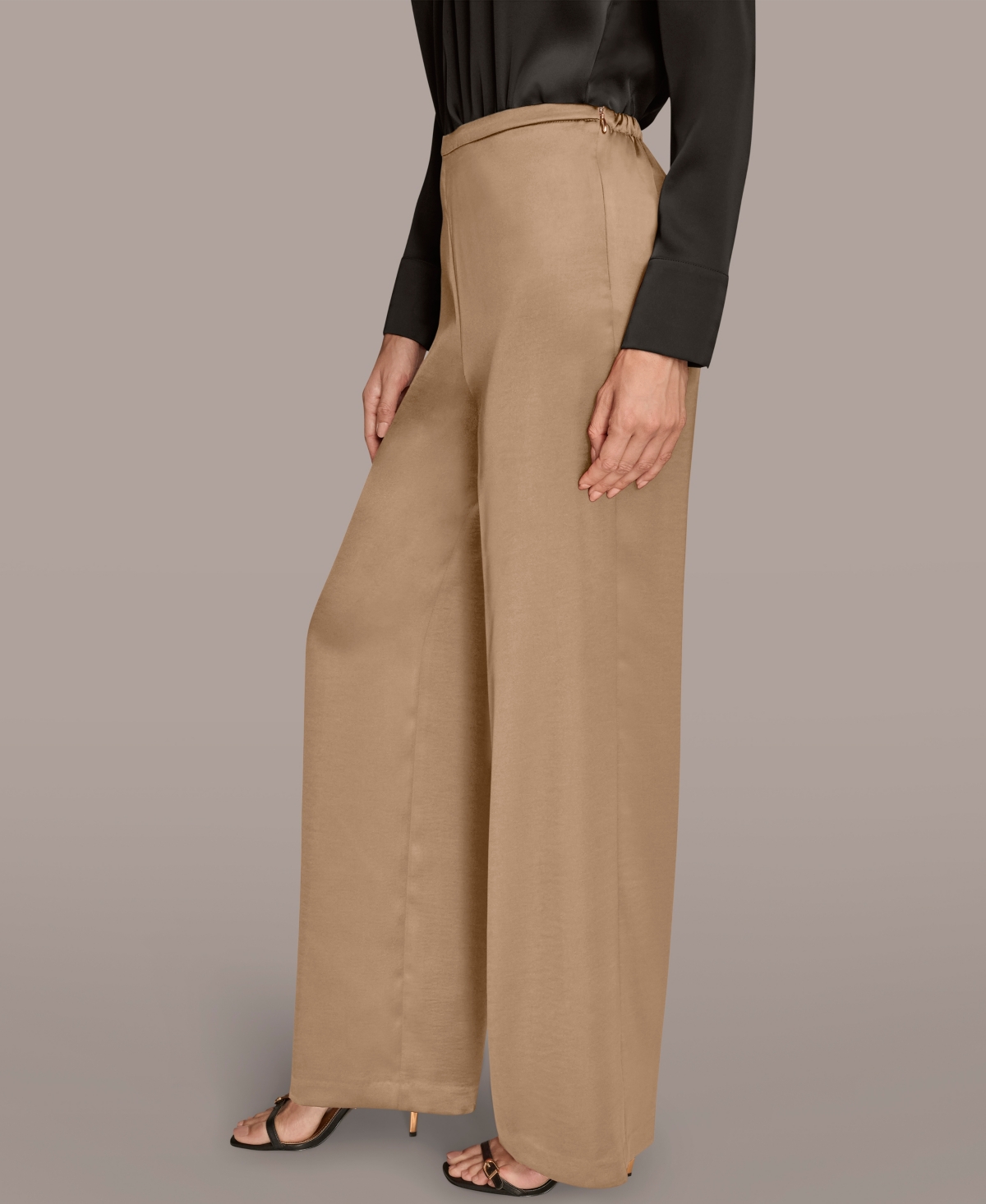 Donna Karan Women's Wide Leg Pants In Brown