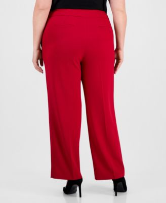 Plus Size High-Rise Wide-Leg Pants