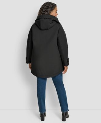 Plus Size Hooded Coat